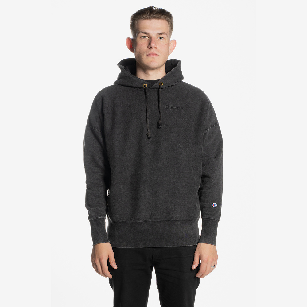 BLUZA CHAMPION REVERSE WEAVE SMALL LOGO HOODED SWEATSHIRT BLACK M CZYZNA BLUZY WYPRZEDA OSTATNIE ROZMIARY