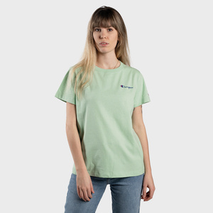KOSZUKA CHAMPION REVERSE WEAVE SMALL SCRIPT LOGO T-SHIRT MINT GREEN