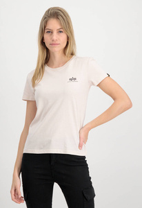KOSZULKA ALPHA INDUSTRIES BASIC T SMALL LOGO WMN JET STREAM WHITE