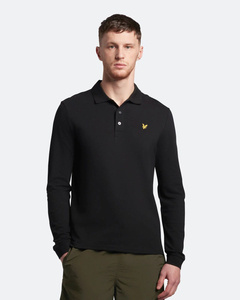 LONGSLEEVE LYLE & SCOTT LONG SLEEVE POLO SHIRT JET BLACK