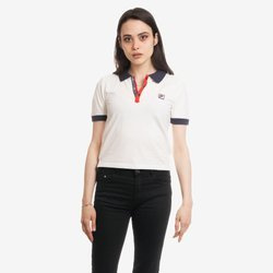 DAMSKA KOSZULKA POLO FILA HATEYA CROPPED POLO SHIRT WHITE